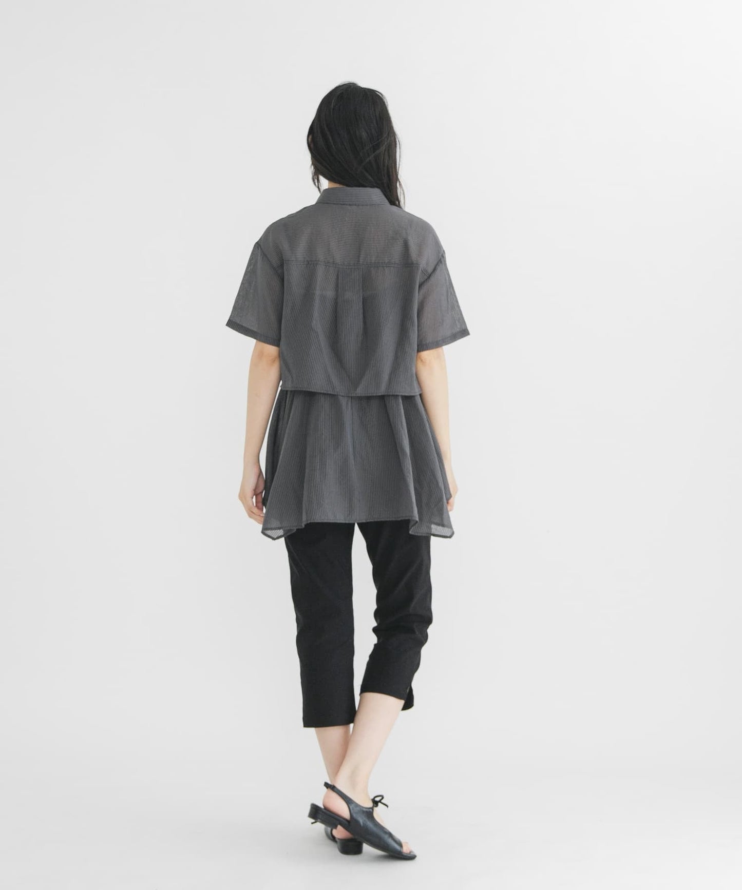 KBF 條紋透膚襯衫+背心SET - Image 15