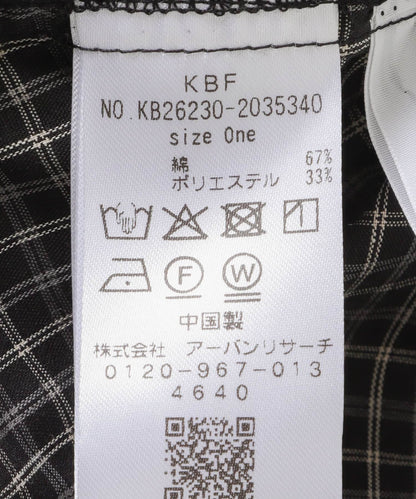 KBF Front hook check ruffle blouse - Image 27