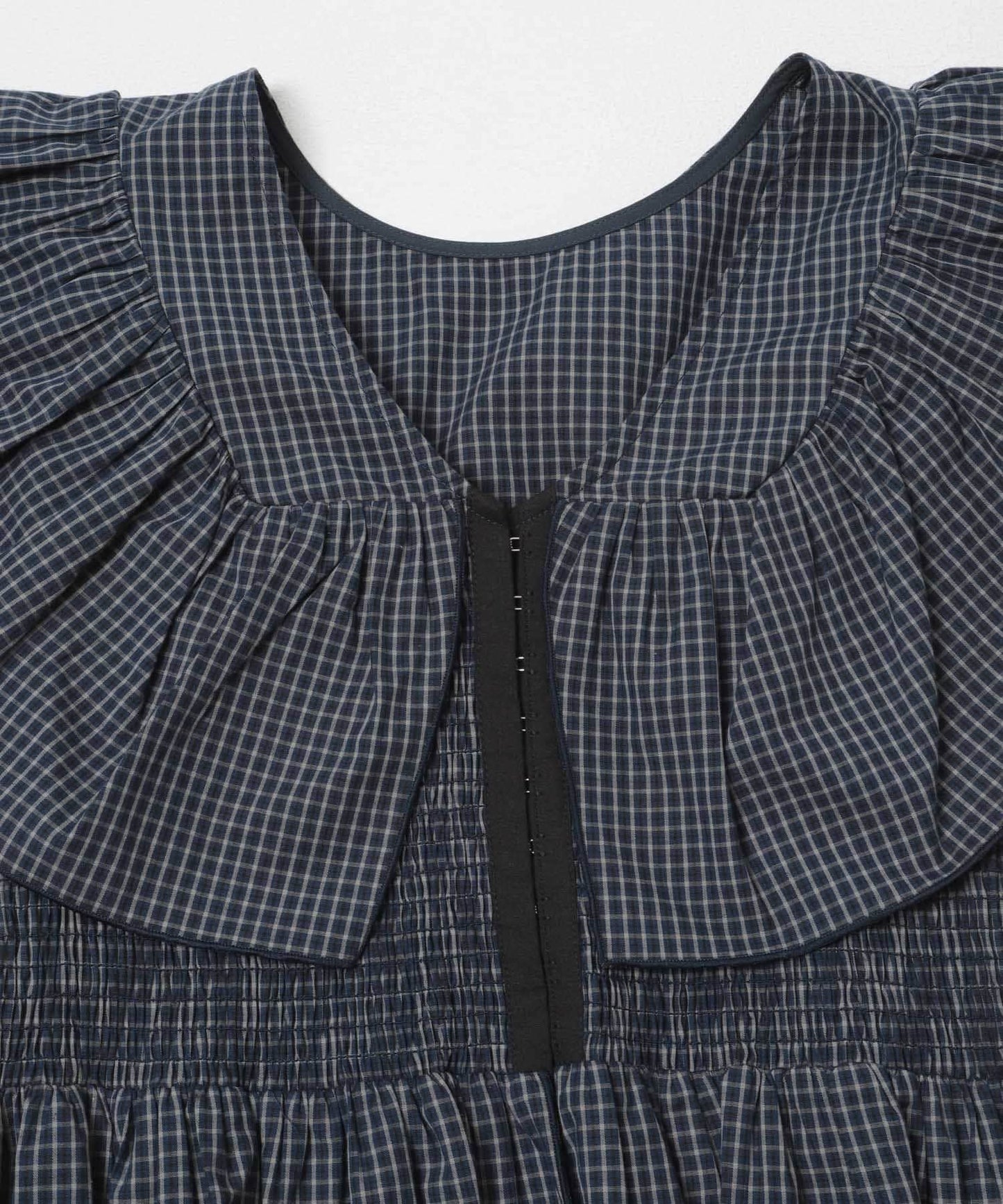 KBF Front hook check ruffle blouse - Image 31