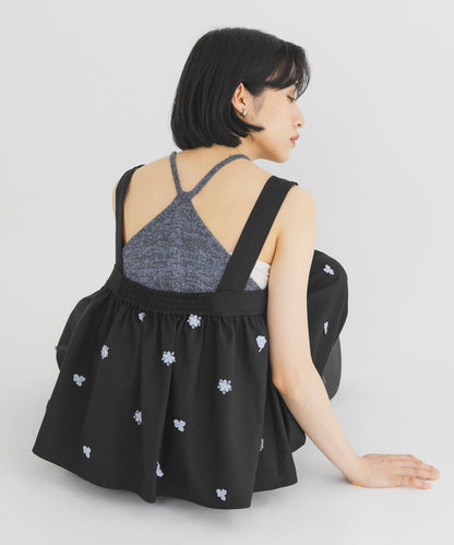 KBF 刺繡碎褶背心 - Image 1