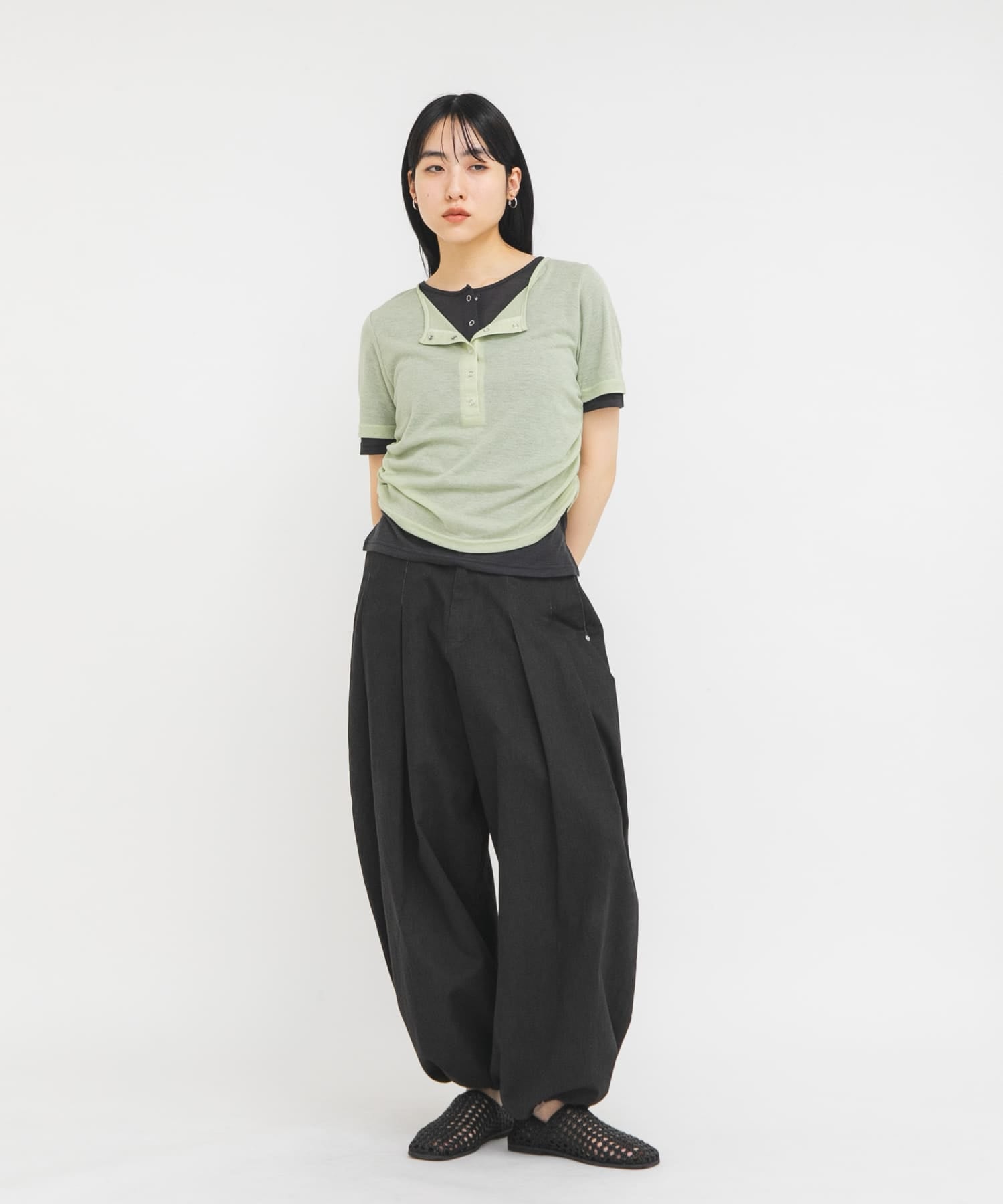 [2 Size] KBF 打褶寬褲 - Image 16
