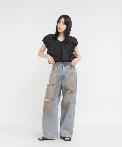 KBF 做舊感微爛牛仔褲 - Image 6