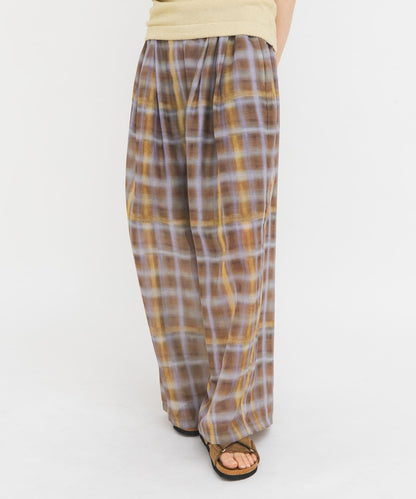 KBF sheer 格紋寬褲 - Image 4