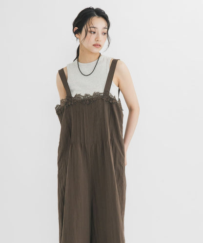 KBF Lace拼接吊帶褲 - Image 5