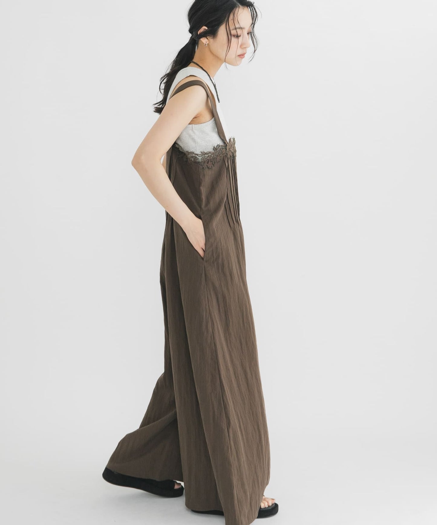 KBF Lace拼接吊帶褲 - Image 6