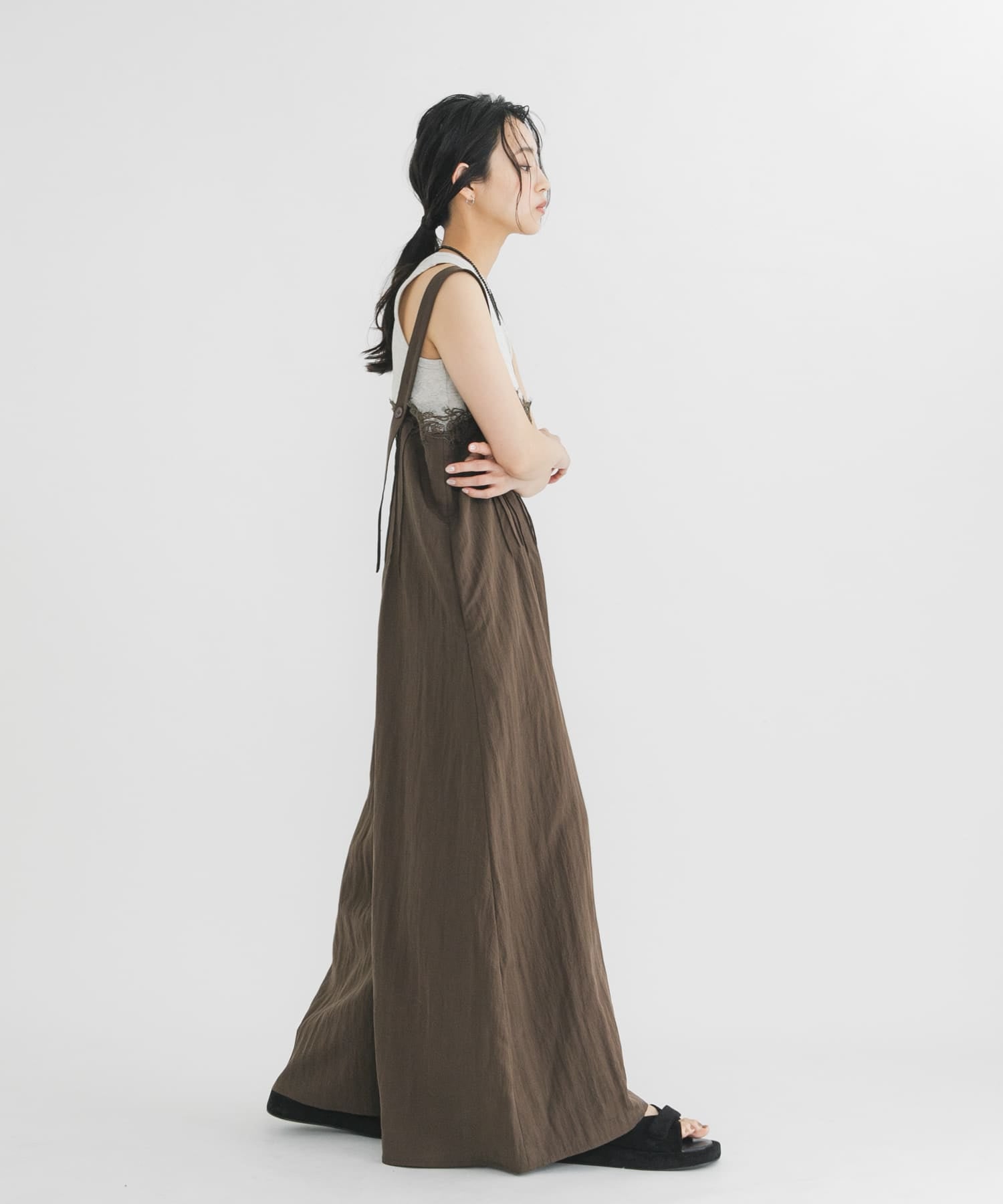KBF Lace拼接吊帶褲 - Image 9