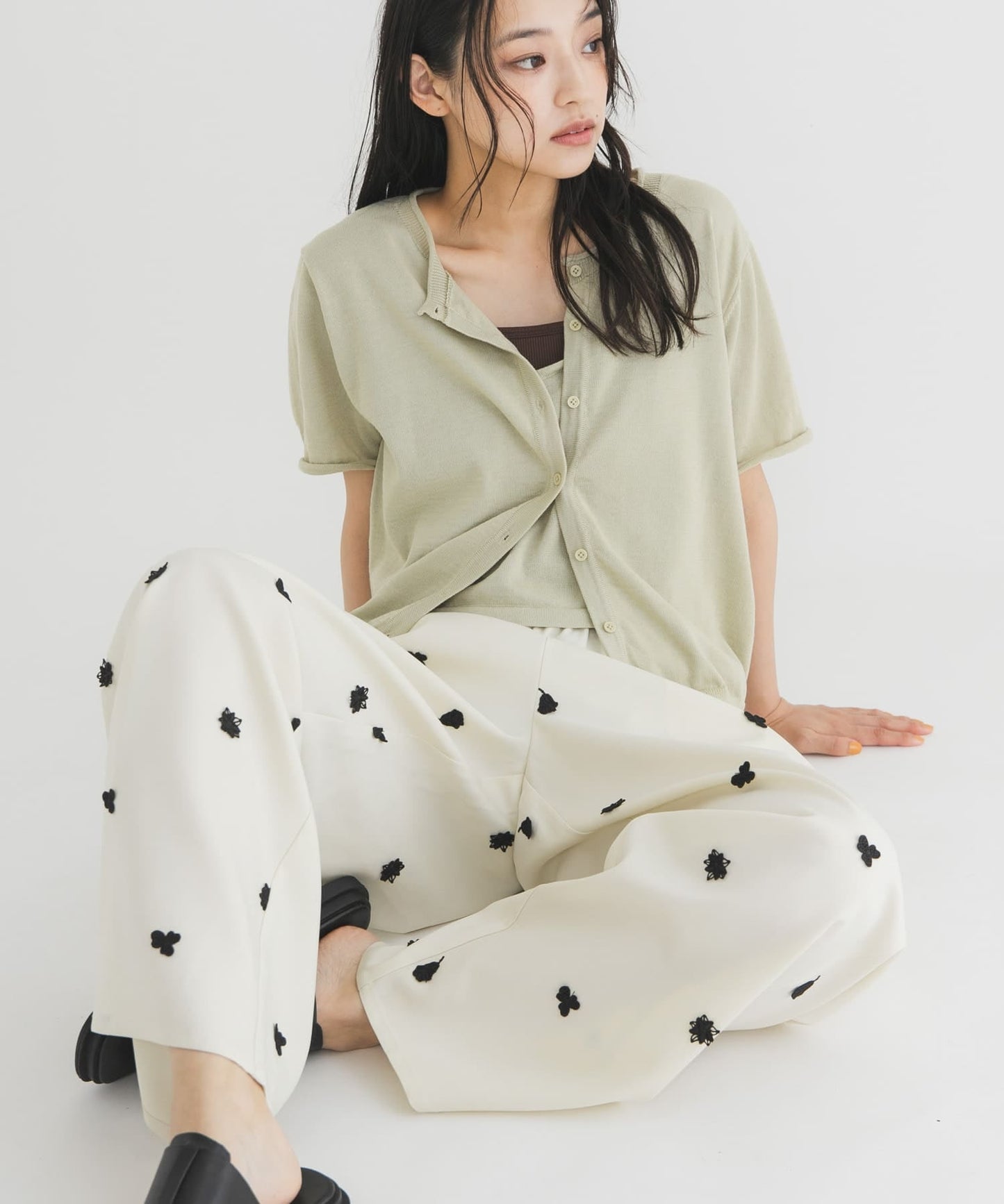 KBF 刺繡Easy Pants - Image 15