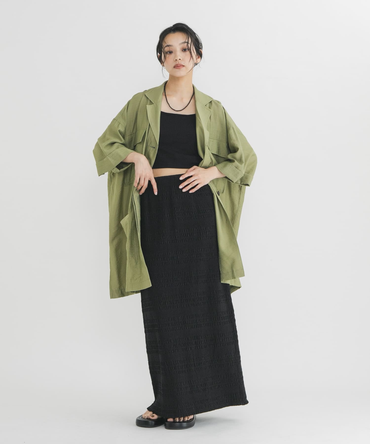 KBF Shirred A-line skirt - Image 9