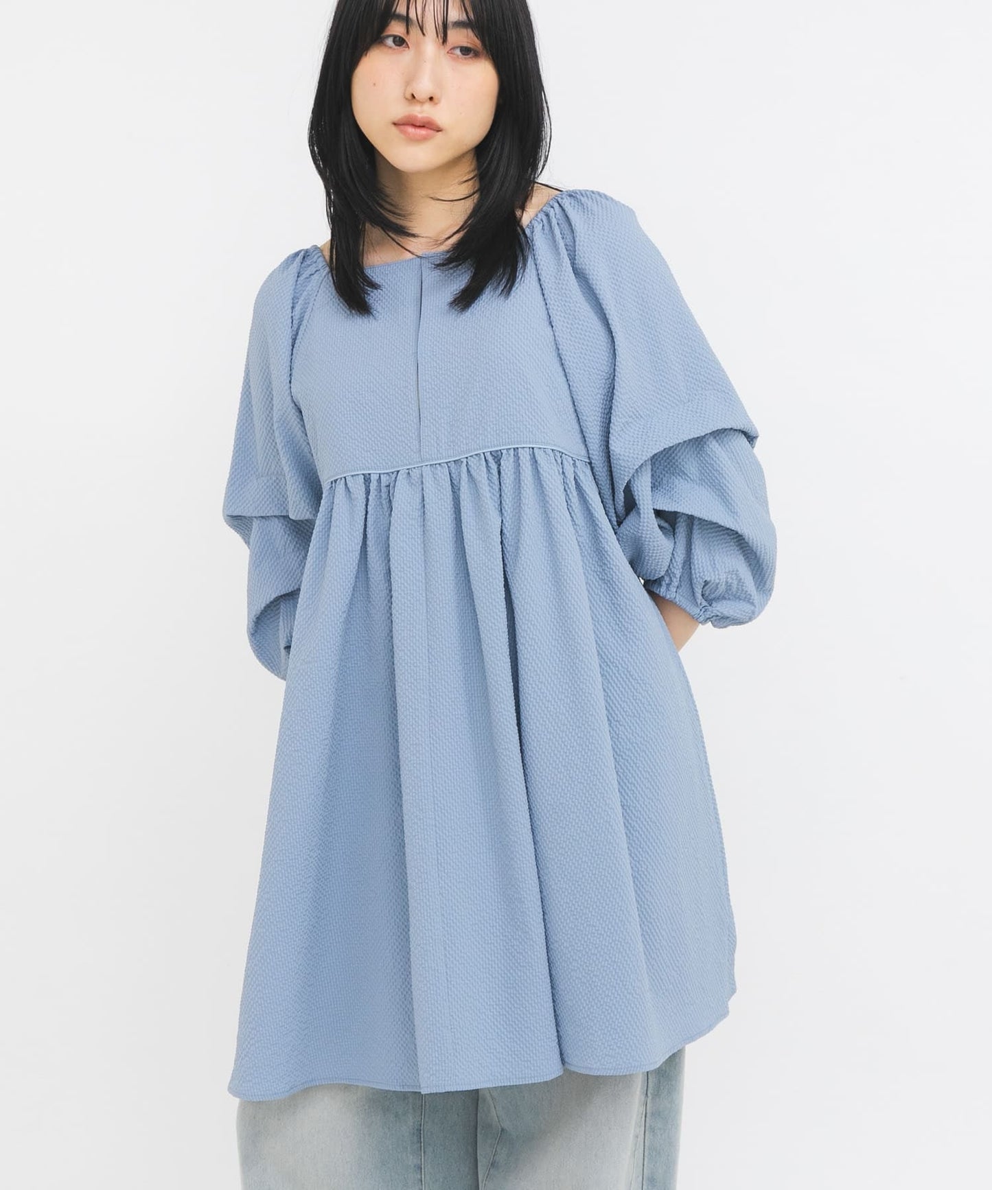KBF Tucked Sleeve Mini Dress - Image 19