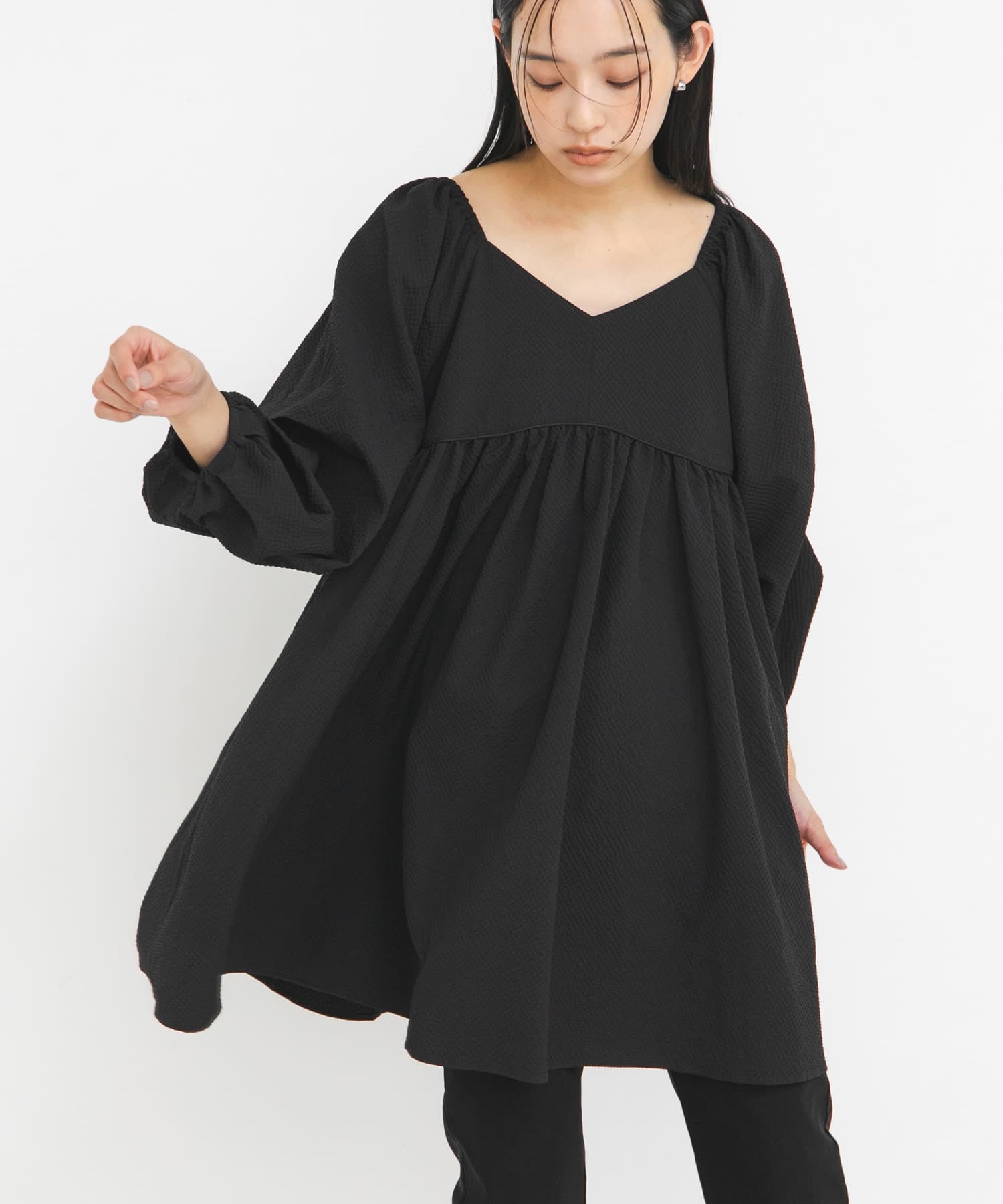 KBF Tucked Sleeve Mini Dress - Image 2