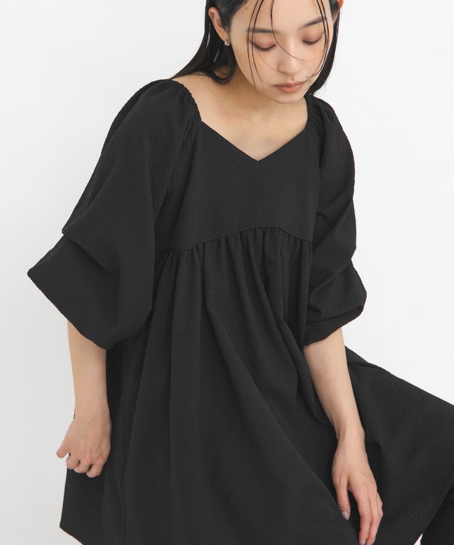 KBF Tucked Sleeve Mini Dress - Image 10