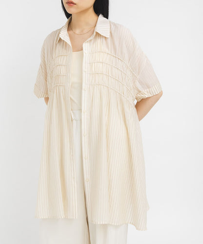 KBF Shirred Sheer Mini Dress - Image 11