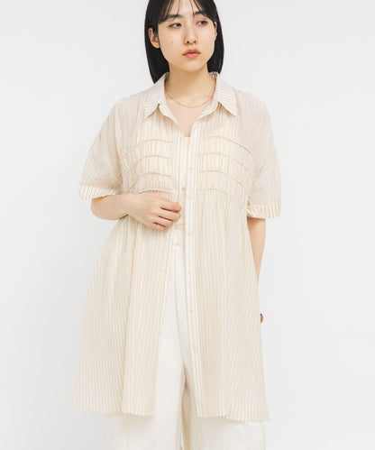 KBF Shirred Sheer Mini Dress - Image 12