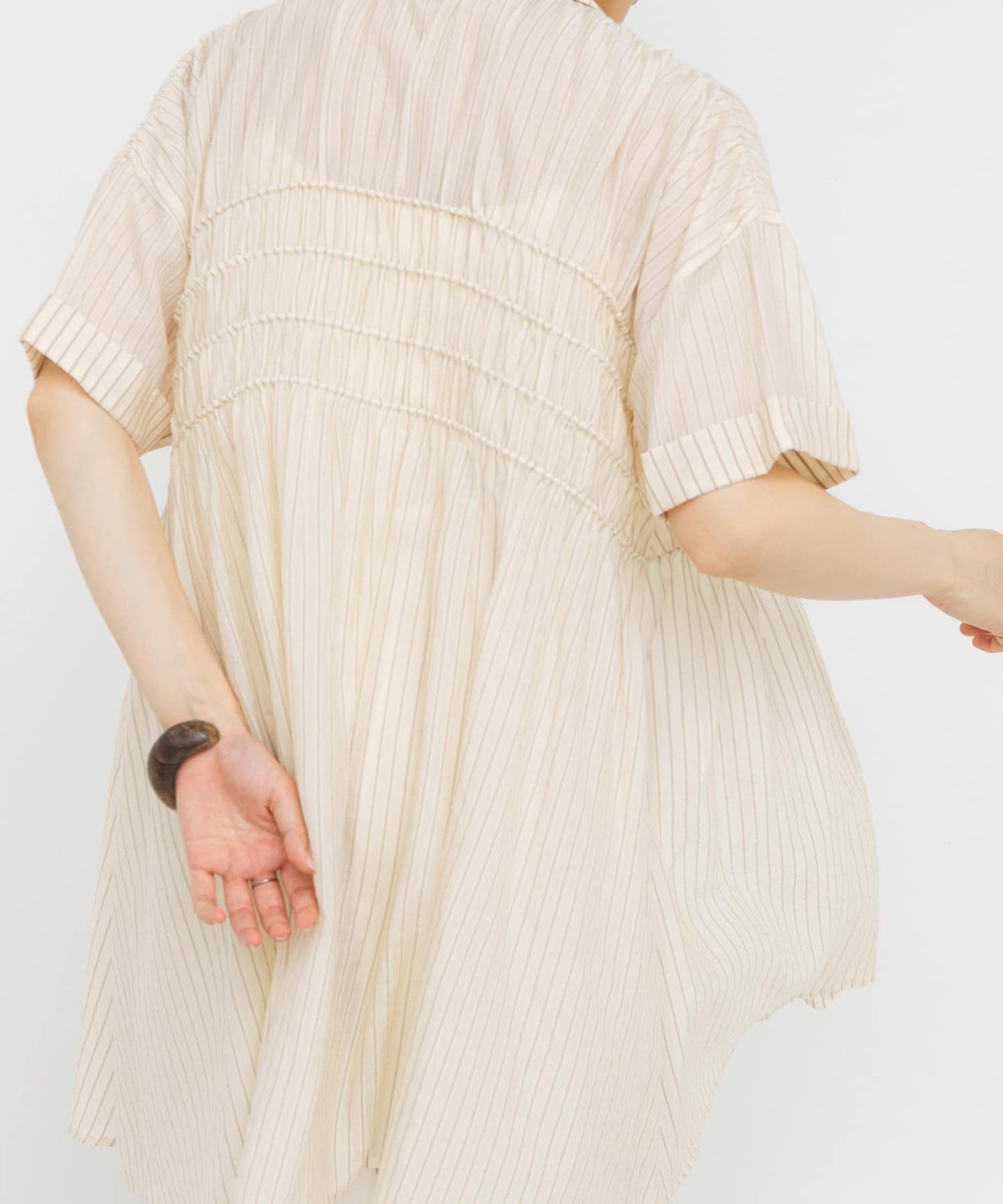 KBF Shirred Sheer Mini Dress - Image 14