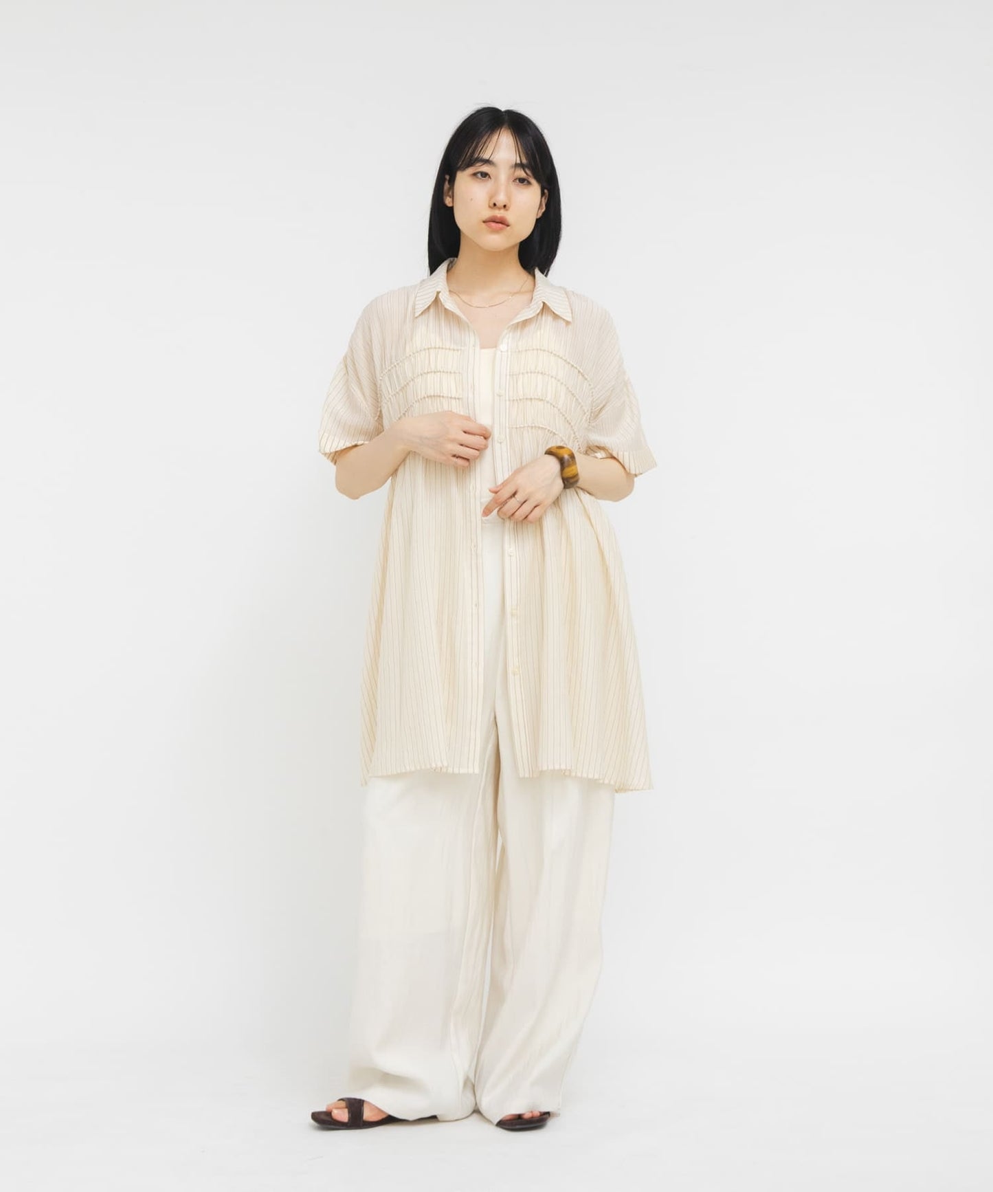 KBF Shirred Sheer Mini Dress - Image 15