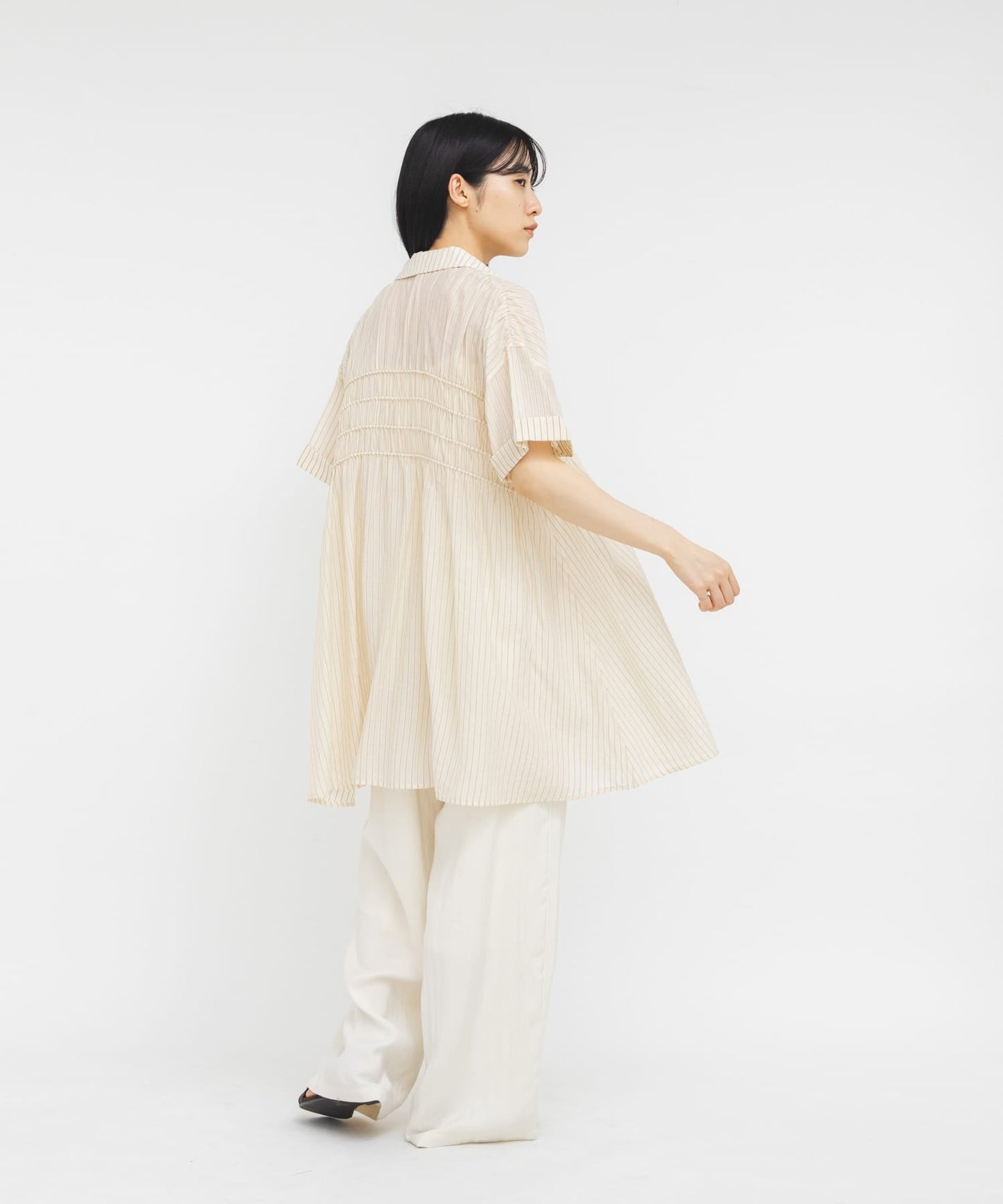 KBF Shirred Sheer Mini Dress - Image 16
