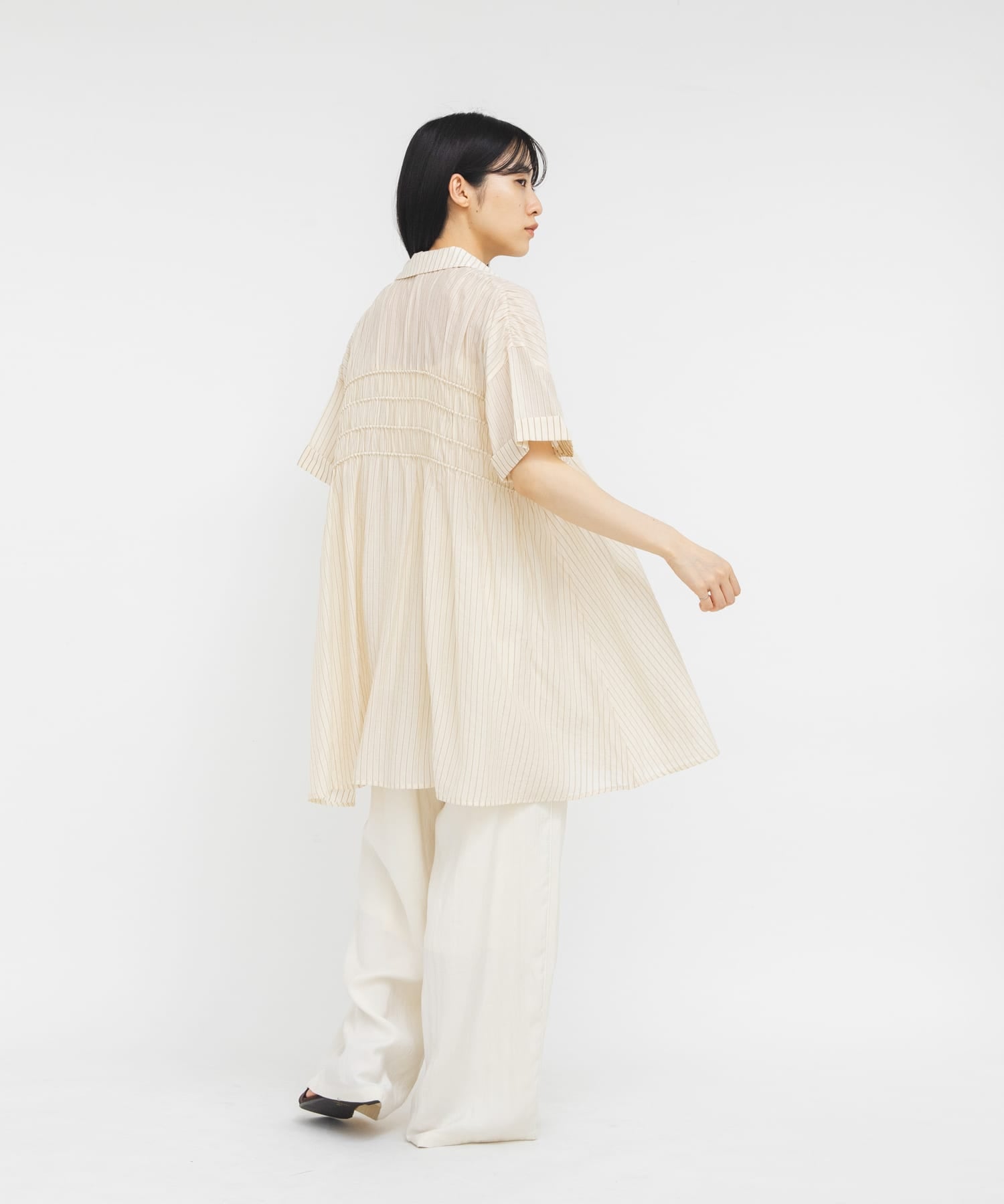 KBF Shirred Sheer Mini Dress - Image 16