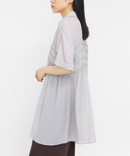KBF Shirred Sheer Mini Dress - Image 20