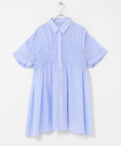 KBF Shirred Sheer Mini Dress - Image 24
