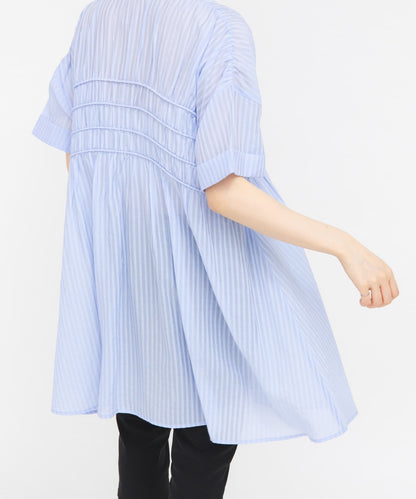 KBF Shirred Sheer Mini Dress - Image 7