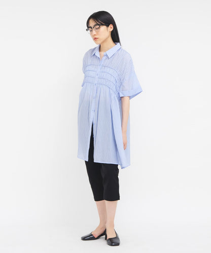 KBF Shirred Sheer Mini Dress - Image 8