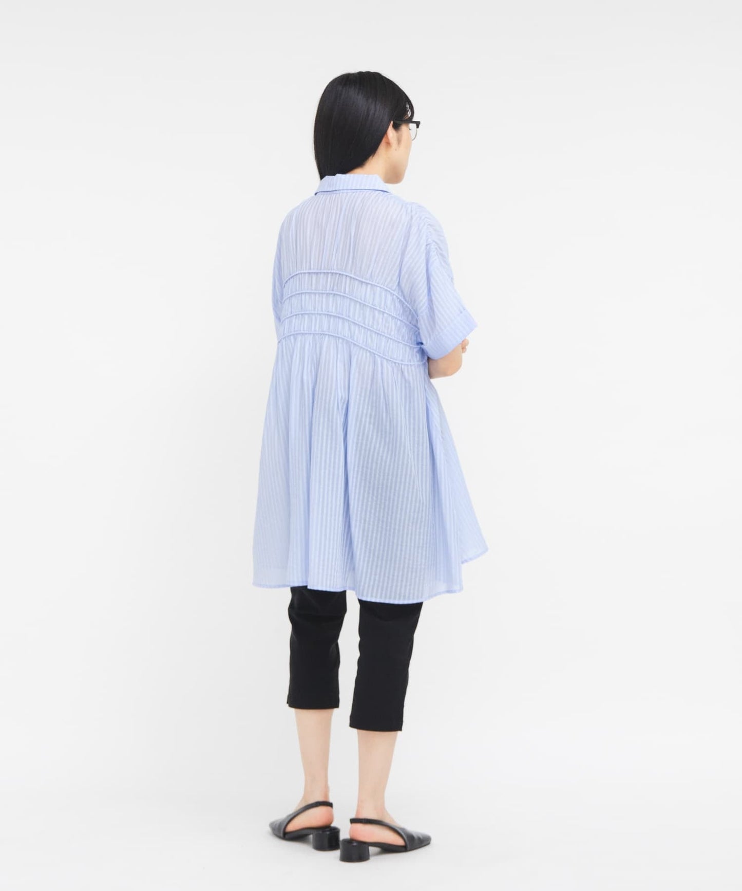 KBF Shirred Sheer Mini Dress - Image 10