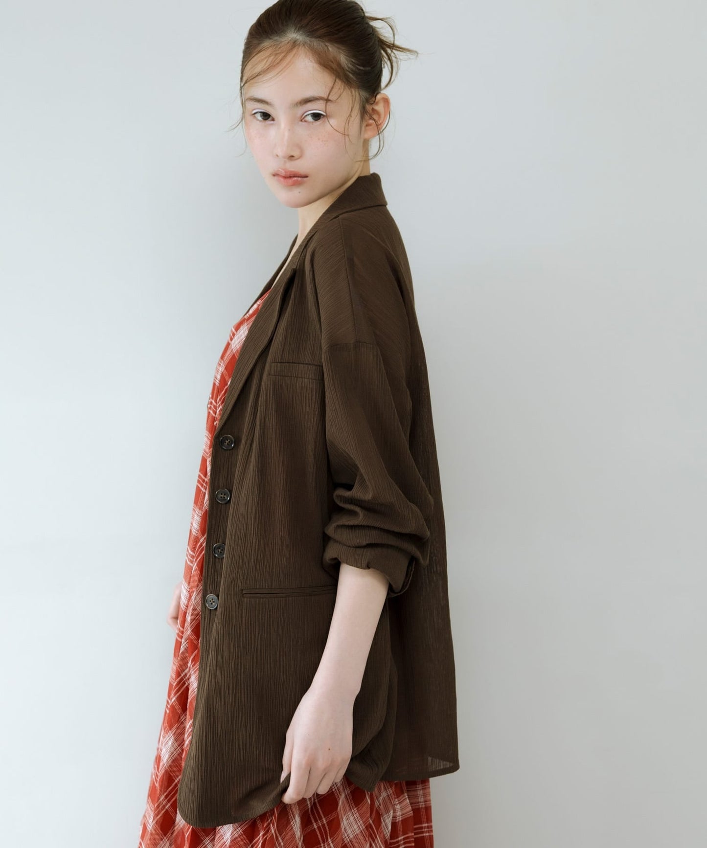 KBF 格紋吊帶連身裙 - Image 18