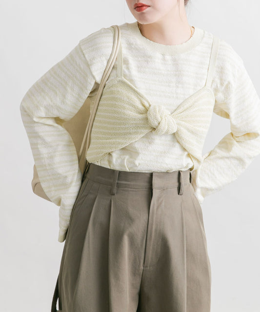 KBF border knit + bustier SET