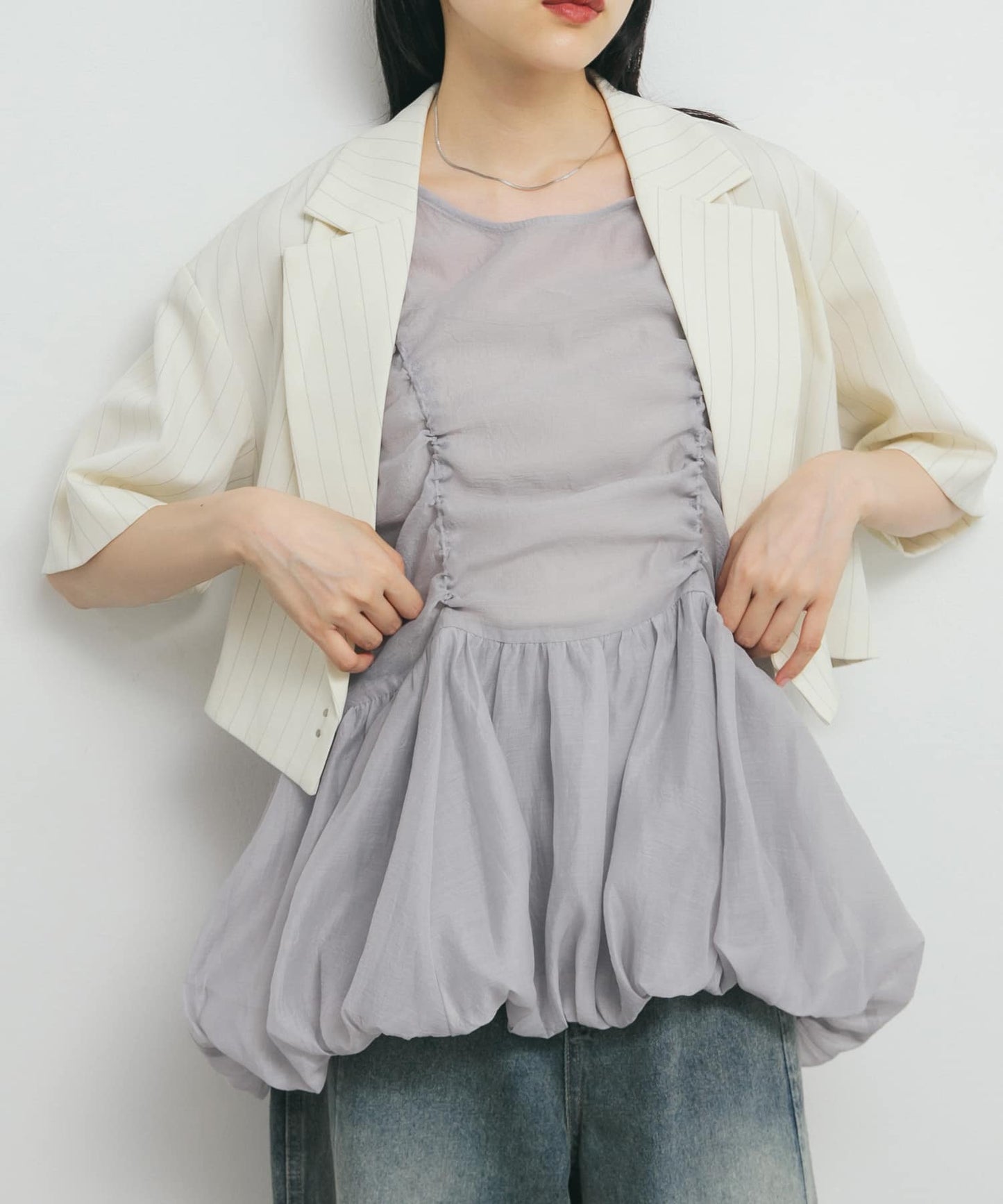 KBF 抽繩泡泡背心