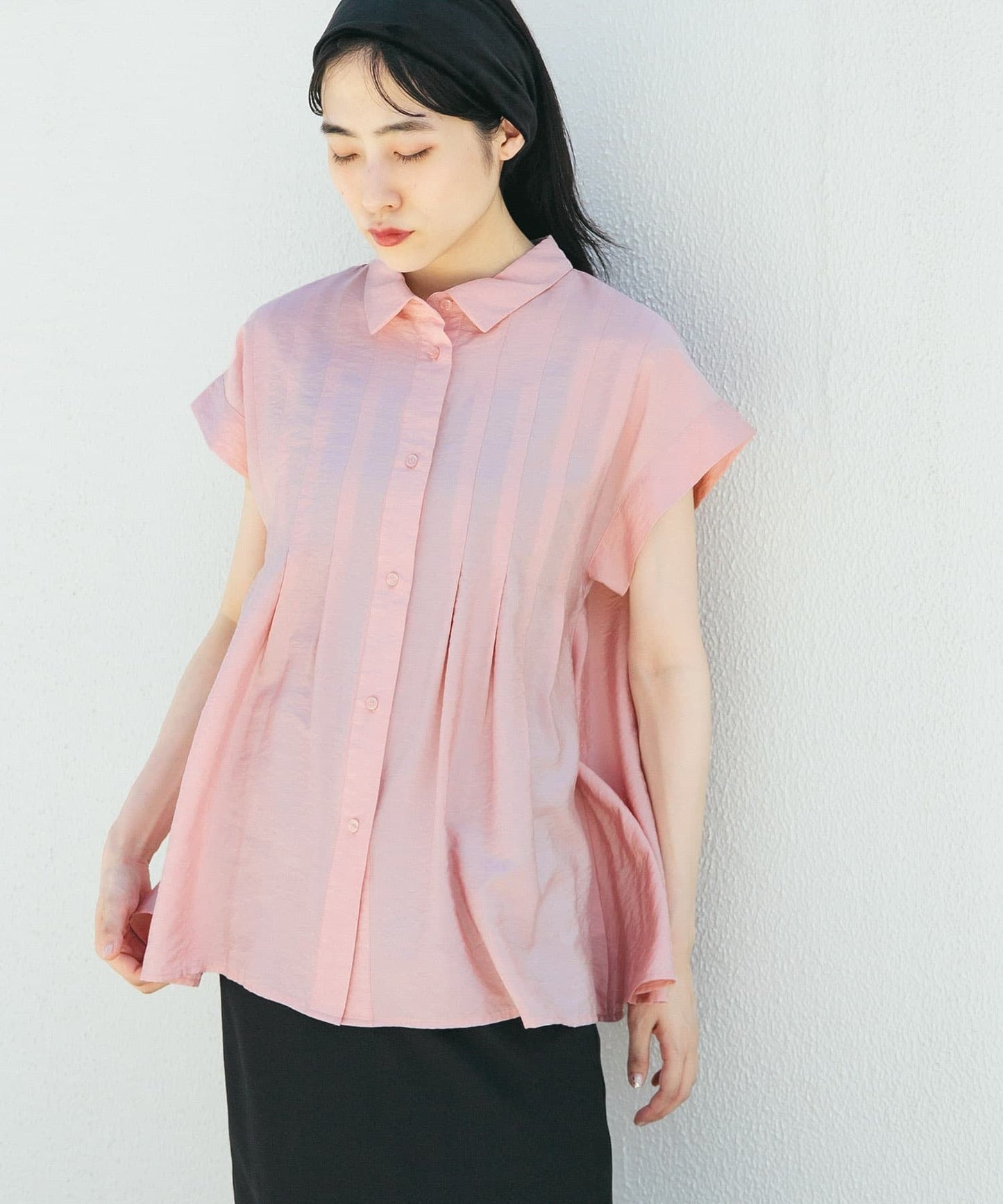 KBF sleeveless stack flare blouse - Image 1