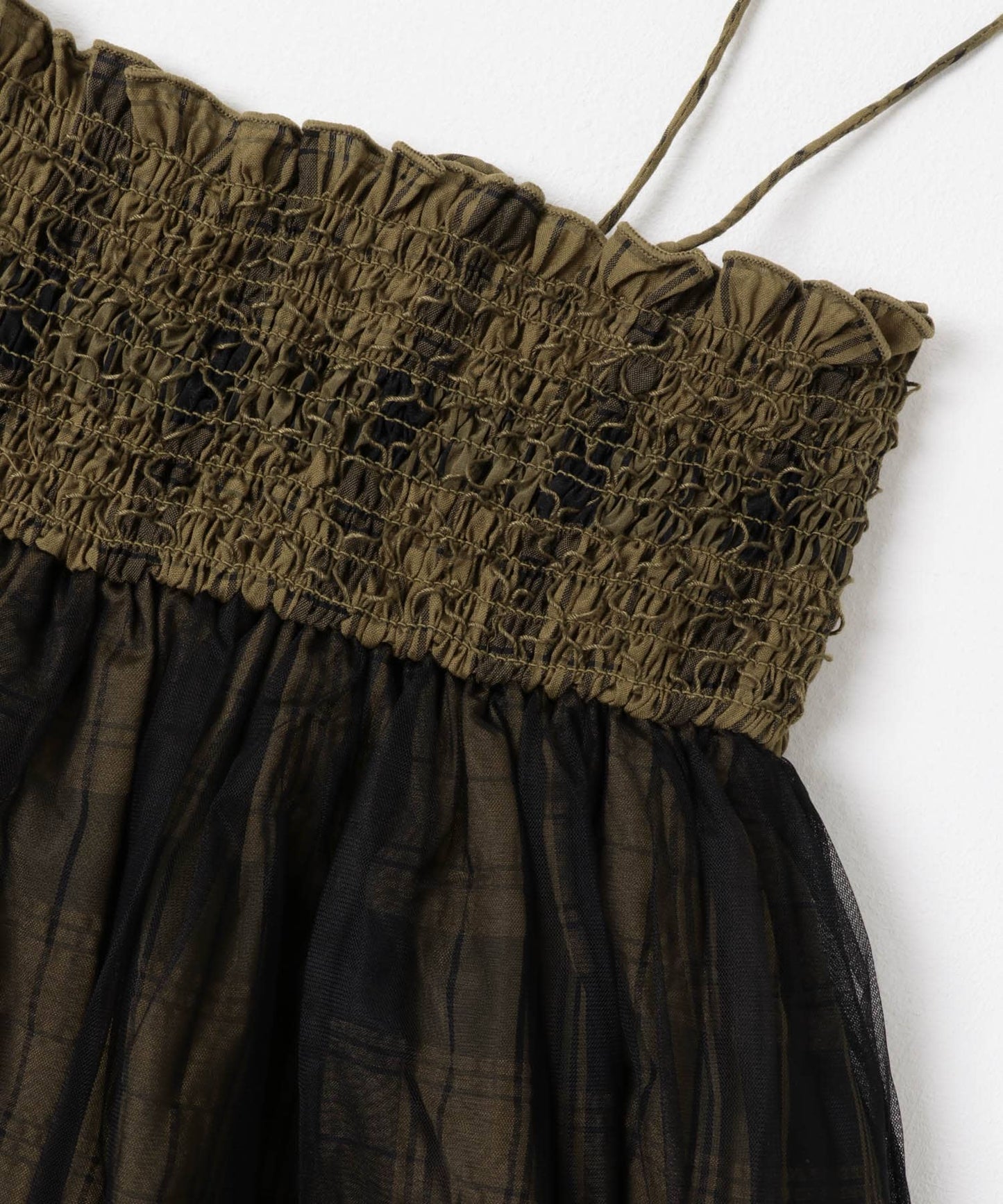 KBF 2 way薄紗格紋半身裙