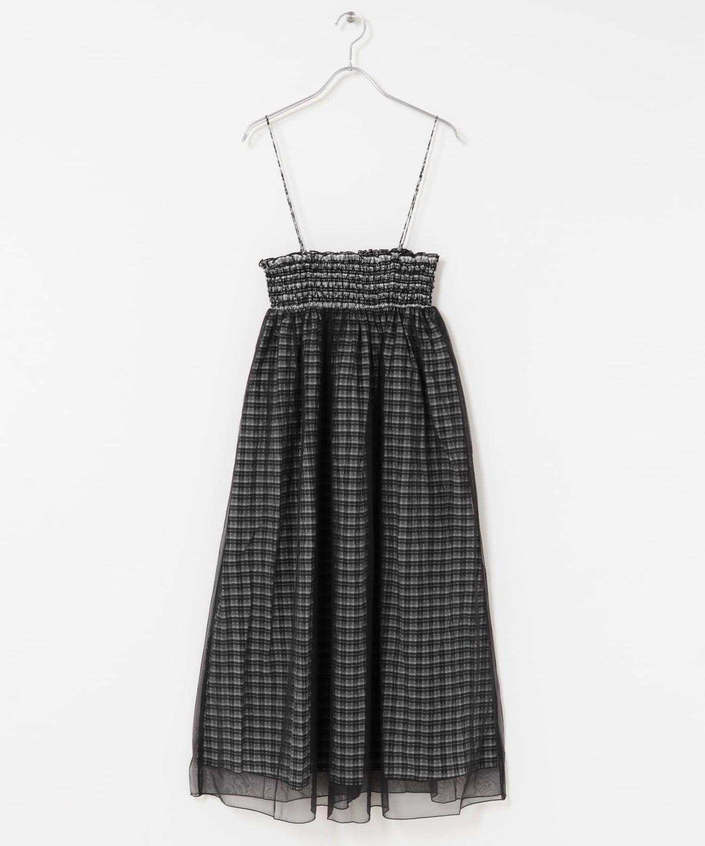 KBF 2 way薄紗格紋半身裙