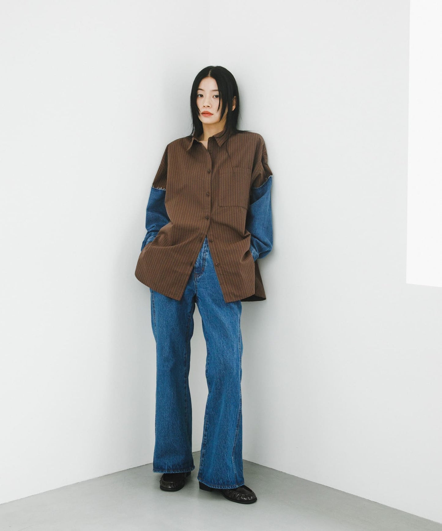 KBF denim sleeve remake shirt