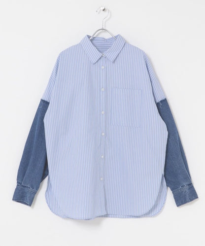 KBF denim sleeve remake shirt
