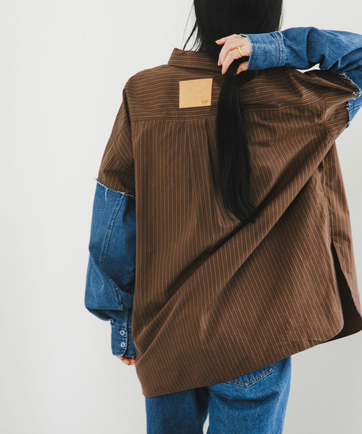 KBF denim sleeve remake shirt