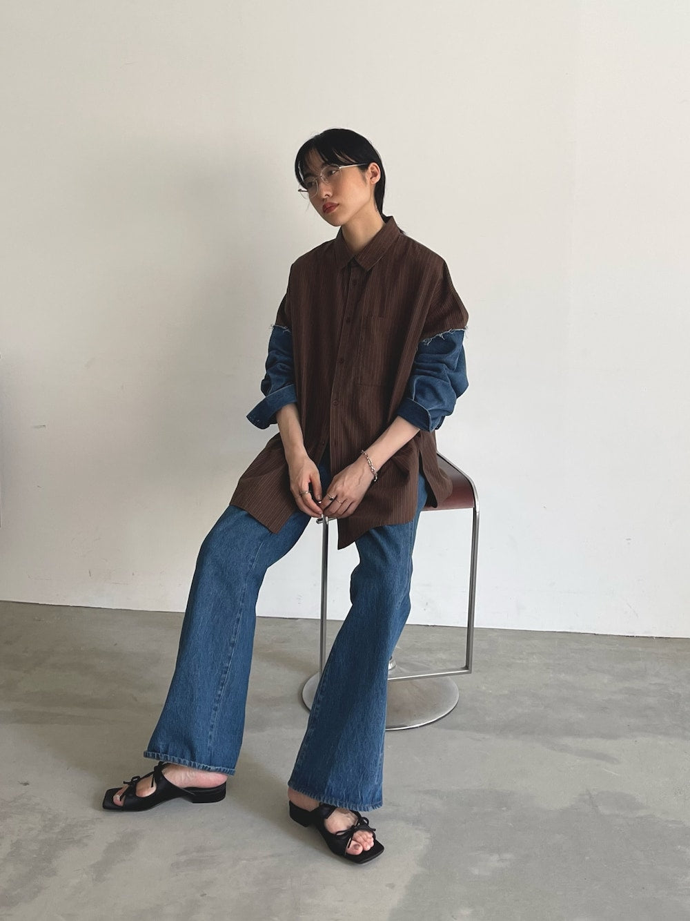 KBF denim sleeve remake shirt