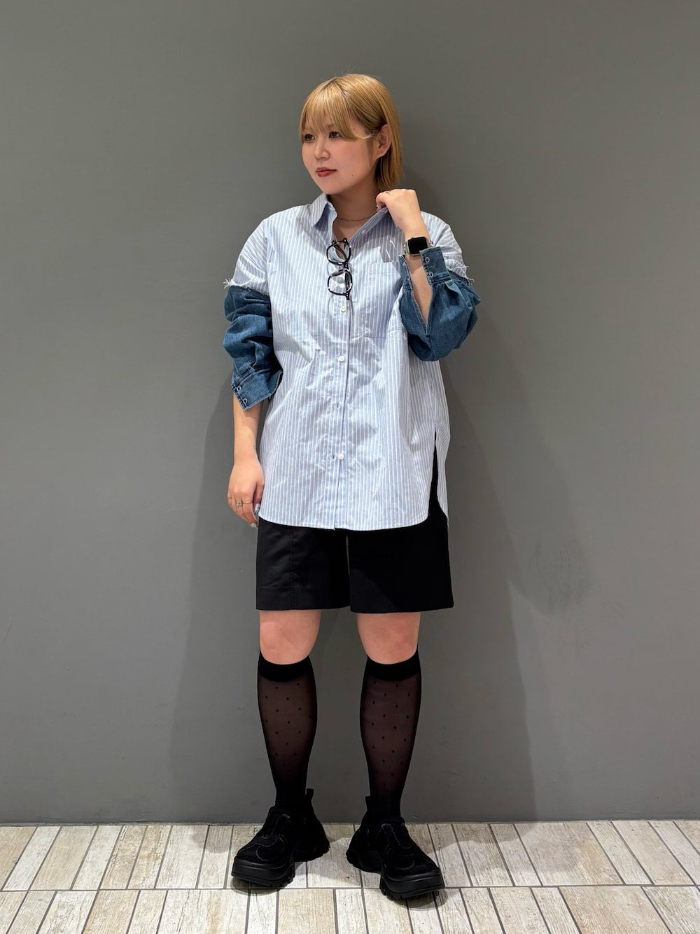 KBF denim sleeve remake shirt