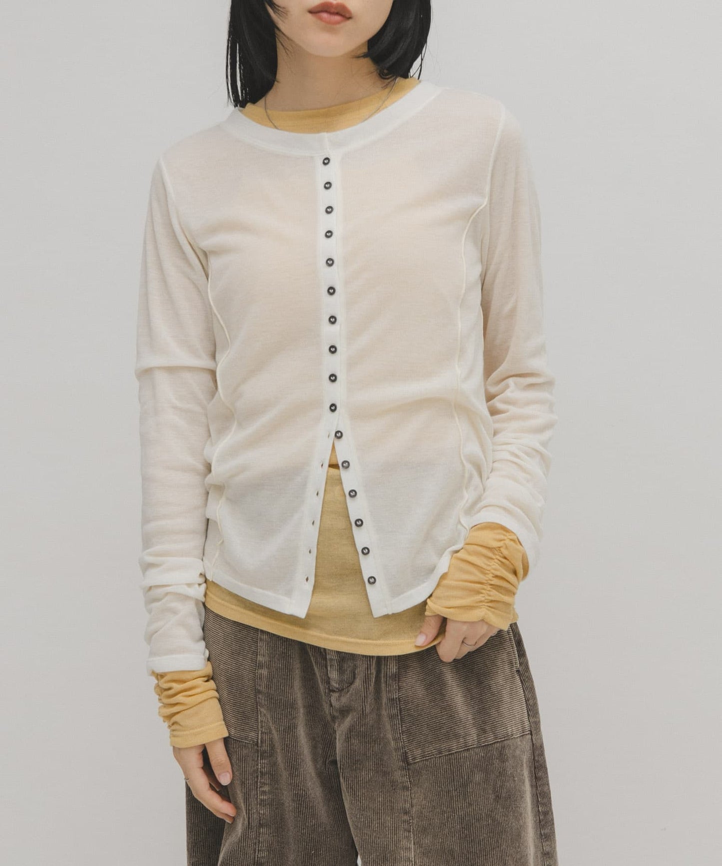 「1 Set 2 件」KBF 配色設計層次上衣