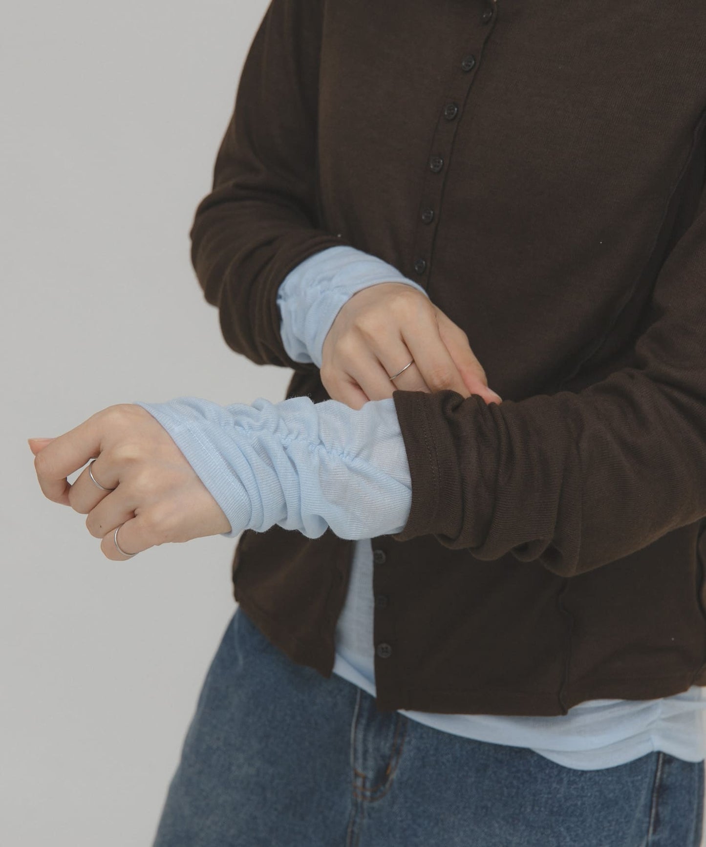 「1 Set 2 件」KBF 配色設計層次上衣