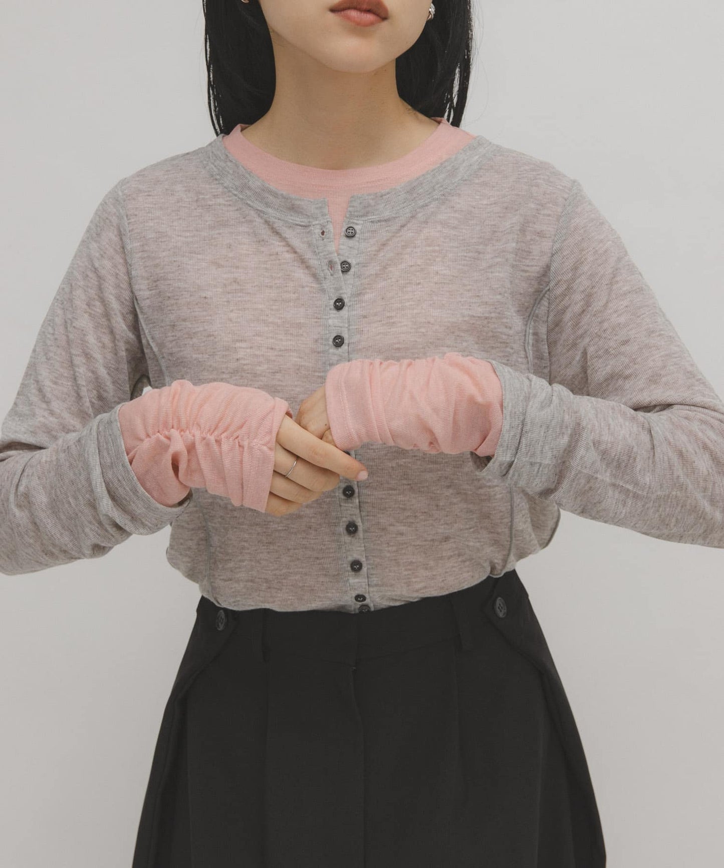 「1 Set 2 件」KBF 配色設計層次上衣