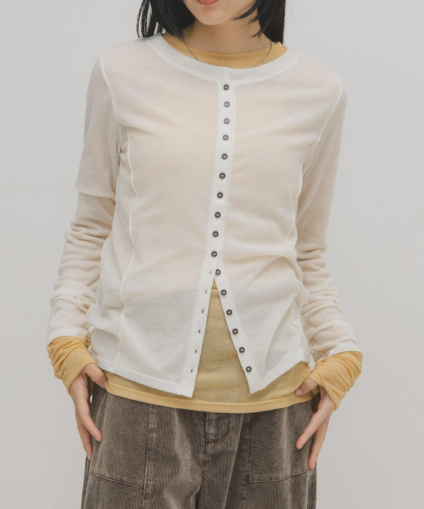 「1 Set 2 件」KBF 配色設計層次上衣