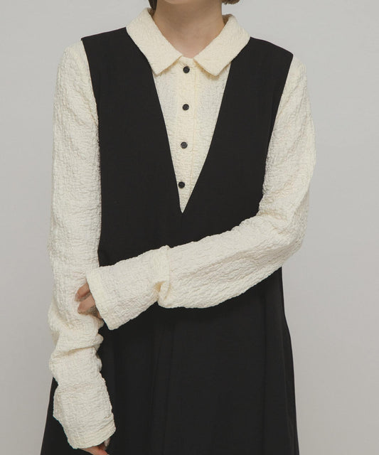 KBF 凹凸感緹花襯衫