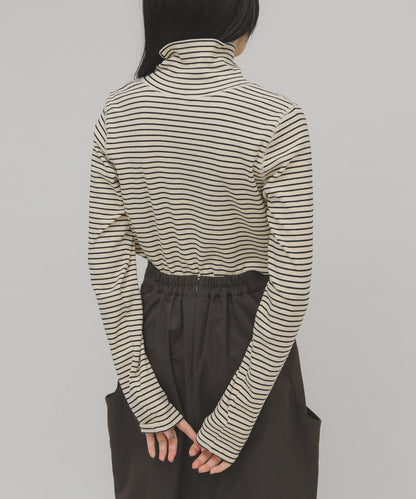 KBF 高領條紋 tops