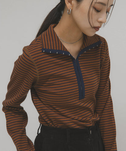 KBF 高領條紋 tops