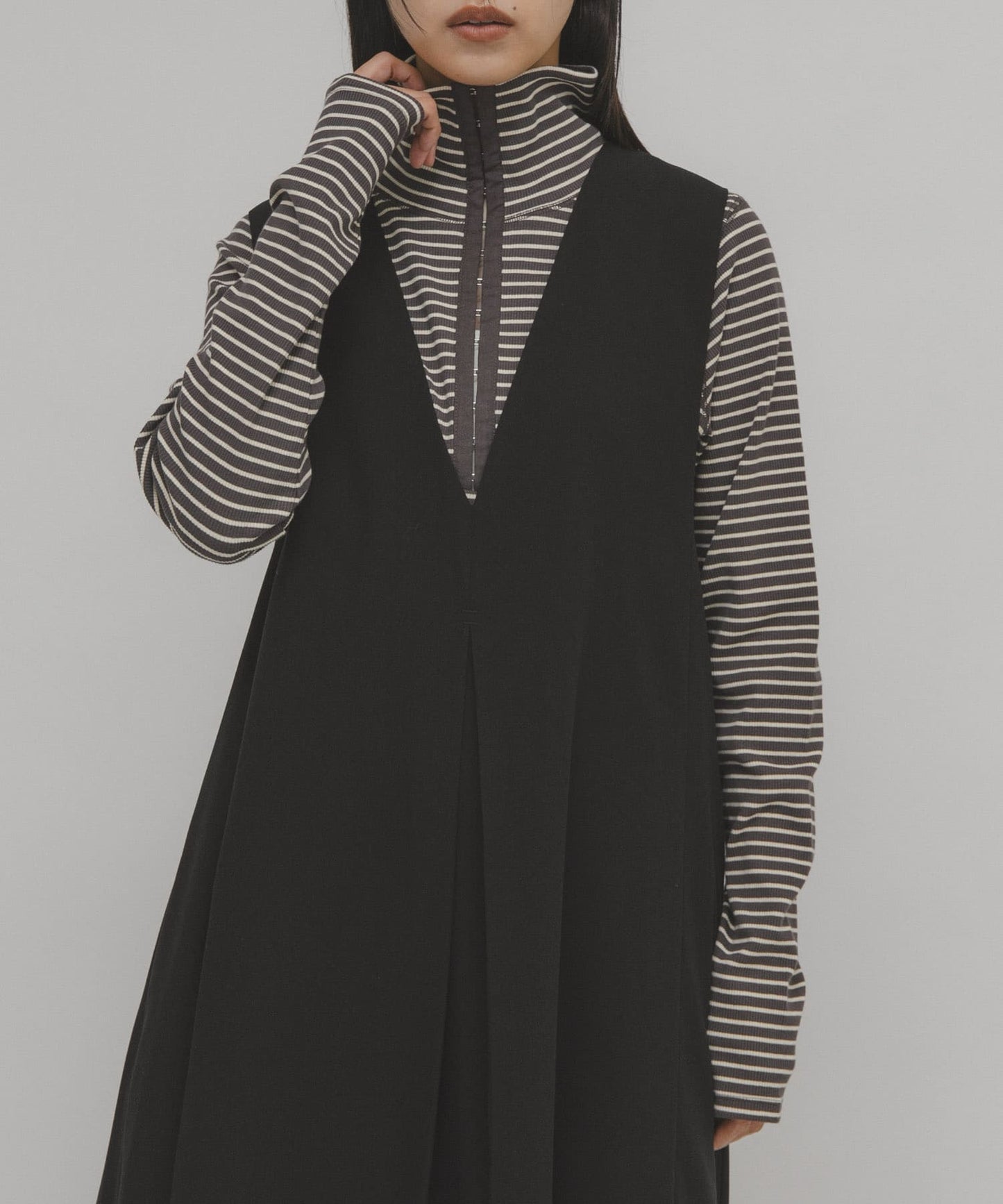 KBF 高領條紋 tops