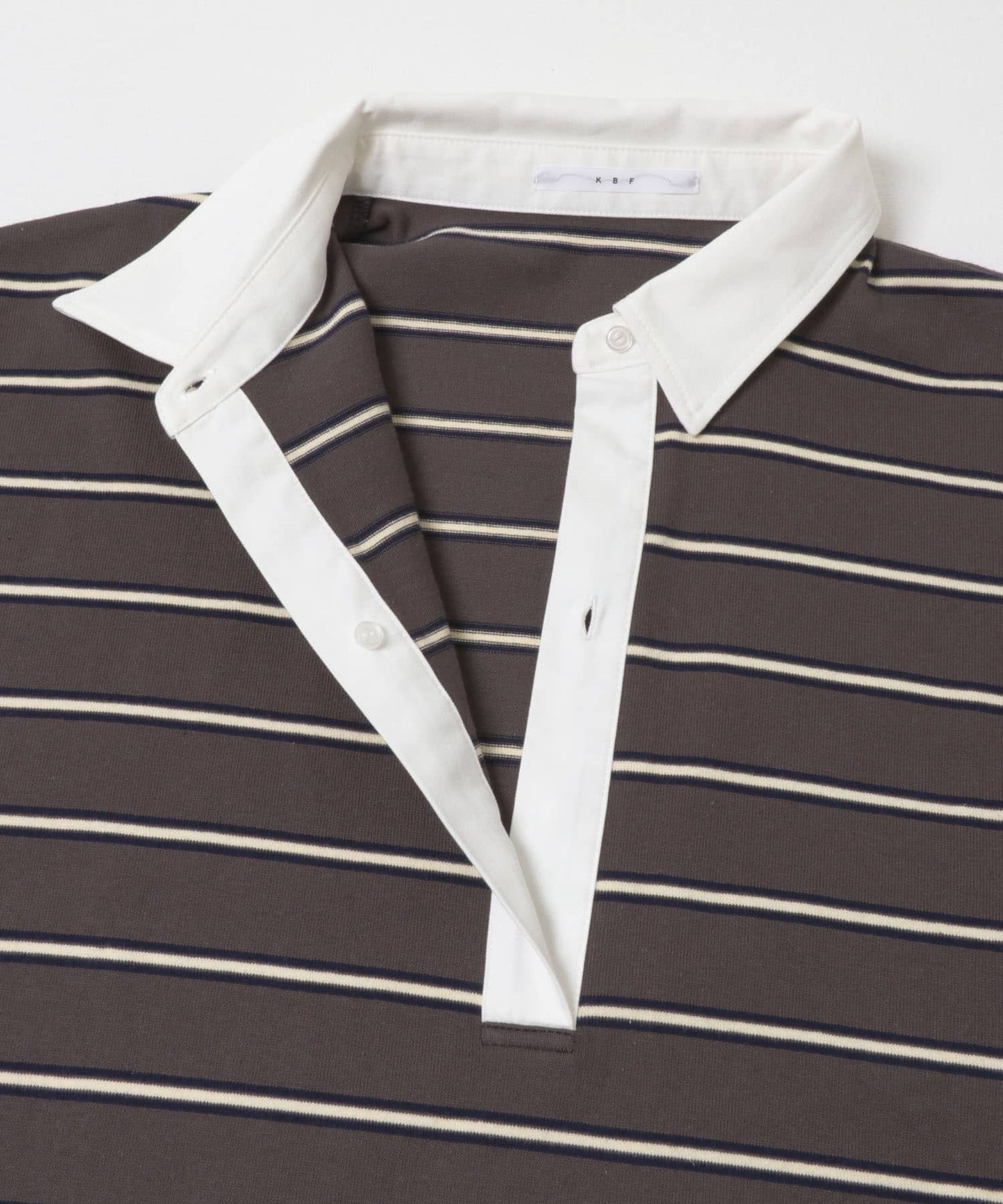 KBF 寬鬆條紋拼接上衣