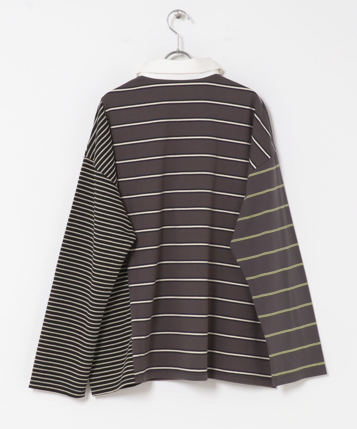 KBF 寬鬆條紋拼接上衣