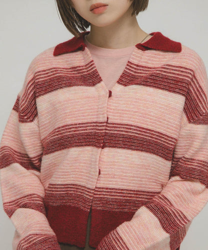 KBF 漸層條紋 cardigan