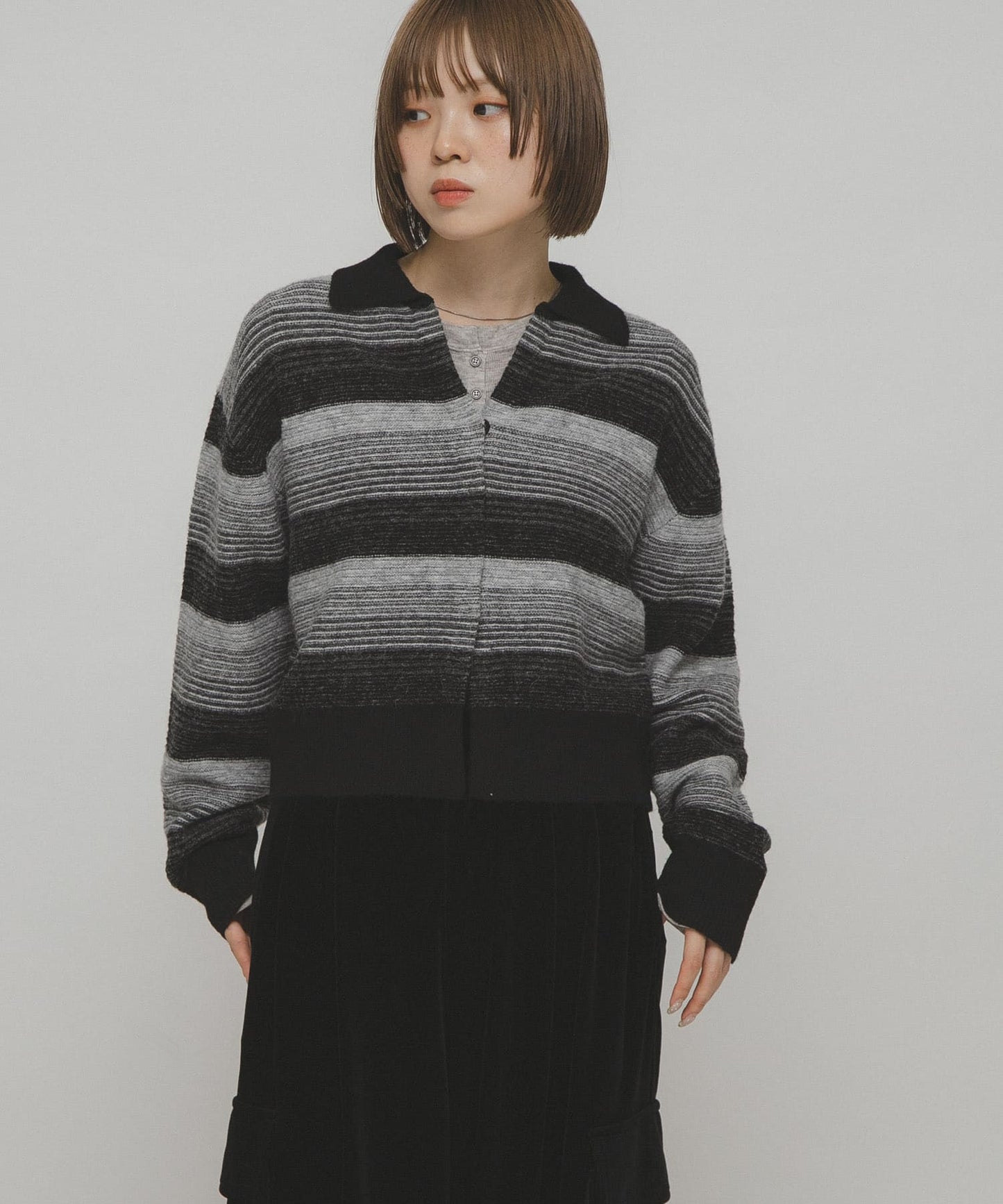 KBF 漸層條紋 cardigan