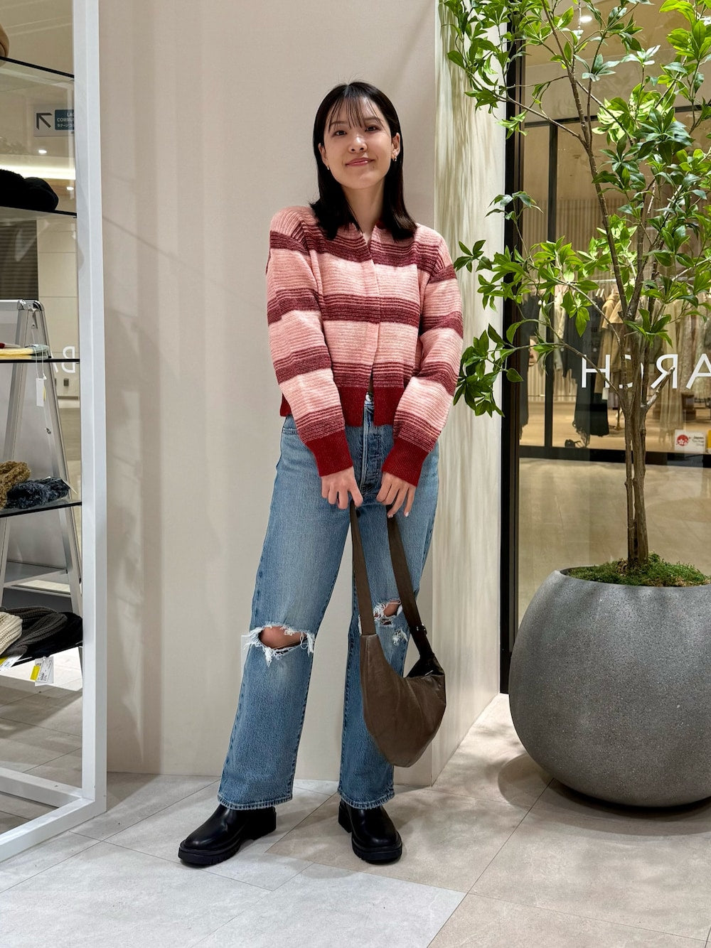 KBF 漸層條紋 cardigan